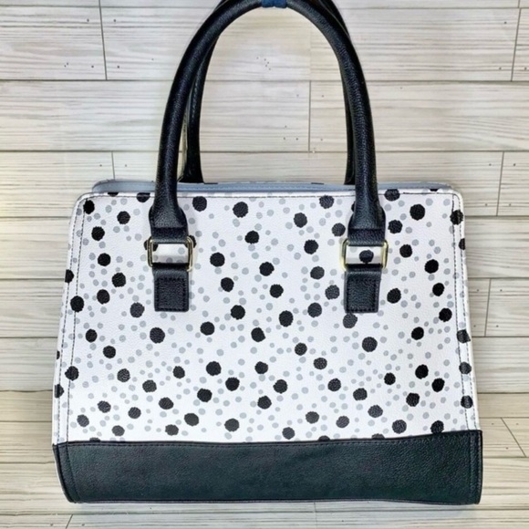 Betsy Johnson Blue Bow with Polka Dots Satchel - Picture 2 of 9